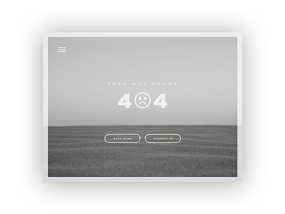  Daily UI #006 - 404 Page