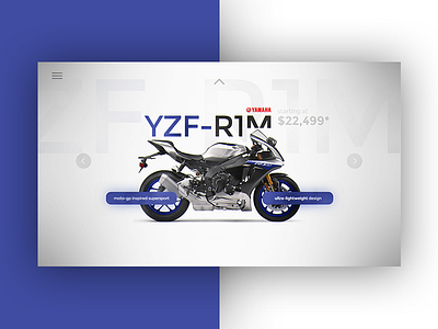 ThirtyUI Day #2 - YAMAHA YZF-R1M Product Card bike design product thirty ui ui ux web yamaha
