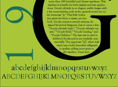 Goudy font poster part 3