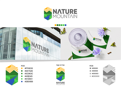 Abstract scenery logos graphic design logo vector