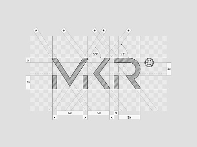 MKR / construction type on the grid 📐 brand branding design designer letter lettermark logo logodesign logodesigner logotype mark modern trademark type typography