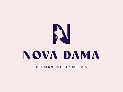 NOVA DAMA© / Permanent Cosmetics brand branding cosmetics dama design designer face identity logo logodesign logodesigner mark negative space woman