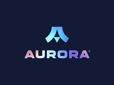 AURORA® / logo design ✏ abstract aurora brand branding design designer icon identity letter logo logodesign logodesigner mark typography