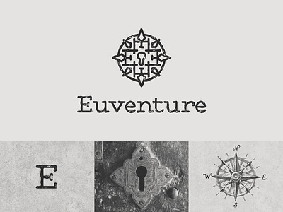 EUVENTURE / logo proposal ✏ adventure brand branding compass design designer europe germany graphic icon identity key logo logodesign logodesigner logotype mark tour