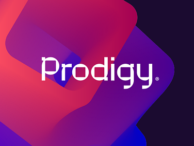 Prodigy® / logotype brand branding design designer gradient graphic graphic design identity illustration logo logodesigner logotype mark modern nft pixels type typography ui vector