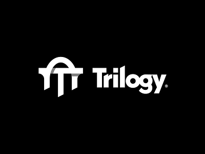 Trilogy® / logo design branding bridge clean design designer geometric graphic design identity illustration logo logodesigner mark modern movie simple symbol trilogy tv ui vector