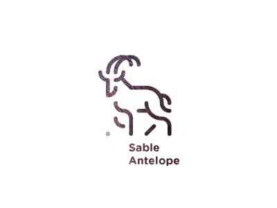 30 days with ANIMALS / Sable Antelope africa animals antelope days horns icon logo pictogram sable