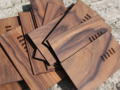 Personal Business Card in wood