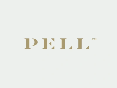 P E L L / exclusive cosmetics cosmetics elegant exclusive gold logo logotype modern pell project type typography world