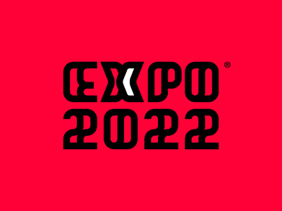 EXPO 2022 2022 black concept contest expo future logo red type typography white year