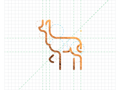 30 days with ANIMALS / Vicuña animals brown days gold hoof icon lama logo pictogram vicuña wild