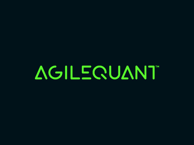 AGILEQUANT agilequant financial font green information logo logotype markets neon type typography