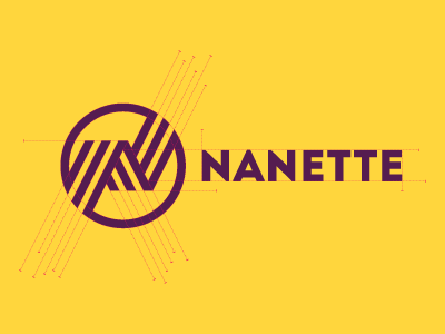 NANETTE / real estate group build building estate group home house logo nanette office real violet yellow