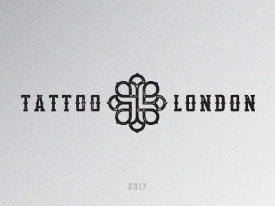 TATTOO LONDON / tattoo studio black duster grey knuckle logo london sign studio tattoo texture typography vintage