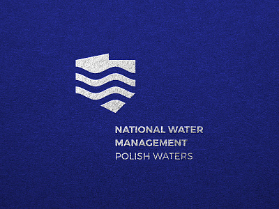 NATIONAL WATER MANAGEMENT / POLISH WATERS blue contest elegant logo management modern national poland polish silver water waves