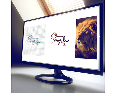 Lion on the grid / 30 Days With Animals © animal animation branding design designer graphic grid icon identity lion logo minimalism modern symbol zoo