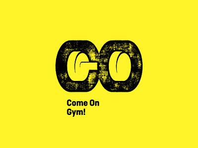 Come On Gym! / Logo behance branding co design designer dumbbell graphic gym icon identity lettering logo logo design mark negativespace