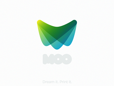 MOO / online printing company brand braning desidner design identity letter logo logodesigner m mark moo multiply online printing sign