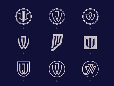 Jachty Wiszniewski / monogram JW design designer jw letters logo logodesigner logotype mark monogram premium sea sign typography yacht yachts