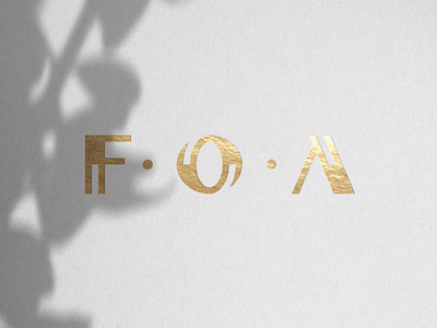 F . O . A / clothing brand brand classic clothing creative design designer elegant gold letter logo logodesigner logotype mark type typography