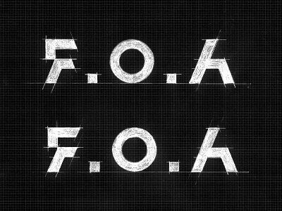 F.O.A / clothing brand brand clothing construction design designer grid letter logo logodesigner logotype mark modern sketch type typography