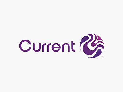 CURRENT / logo app brand branding current design designer hire identity logo logodesign logodesigner mark modern simplicity vector