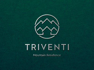 TRIVENTI / Mountain Residence brand branding design designer elegant houses identity logo logodesign logodesigner mountain mountains simplicity studio triventi