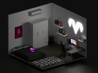 Isometric Bedroom