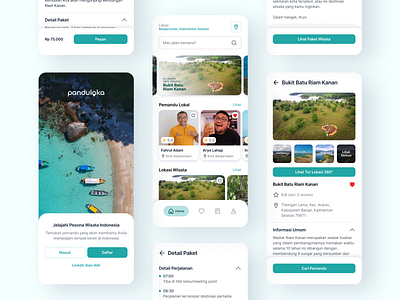 Panduloka | Local Tour Guide Platform branding design explore properties app travel travel app ui virtual tour