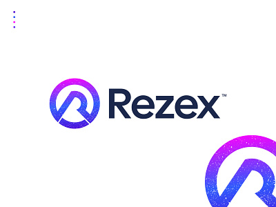 Rezex Brand Logo Mark for Sale blockchain branding business logo creative logo design crypto logo design gradient icon logo logo icon logo mark logo trend logomark modern logo monogram logo r letter logo r logo startup trendy logo vector