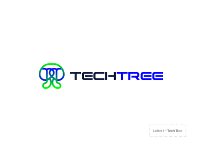 Tech Tree + Letter T Logo Mark | Blockchain Logo Mark