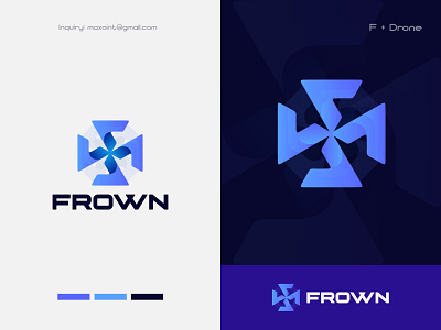 Letter F + Drone Logo Design Concept app icon branding corporate logo design drone logo f logo gradient gradient logo icon letter f logo logo mark modern logo startup symbol tech tech company tech logo technology vector