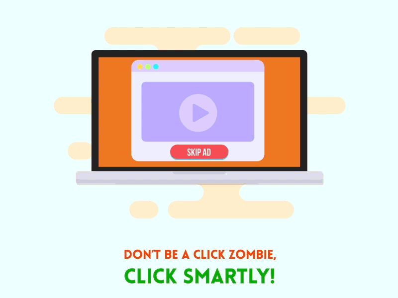 Click Smartly! cyber security motion graphics vector