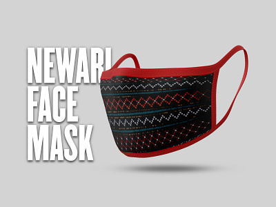 Newari Face Mask covid19 culture face mask illustration mask newar newar community newari culture pradhan protective face mask sikkim sikkim newar guthi vector