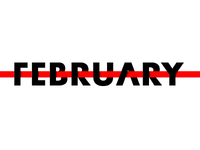 FEBRUARY color february month typography