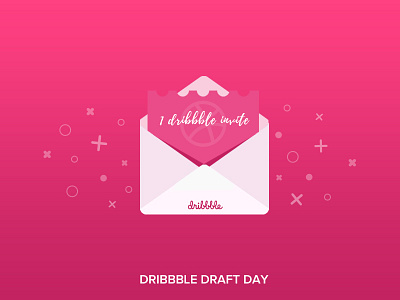Dribbble Draft Day community debut draft draft day dribbble envelope giveaway invite shot
