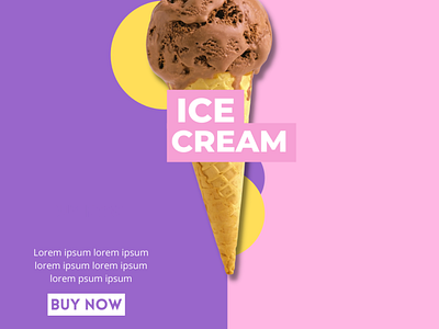 Ice Cream Instagram AD ad design graphic design instagramad socialmediabanner web