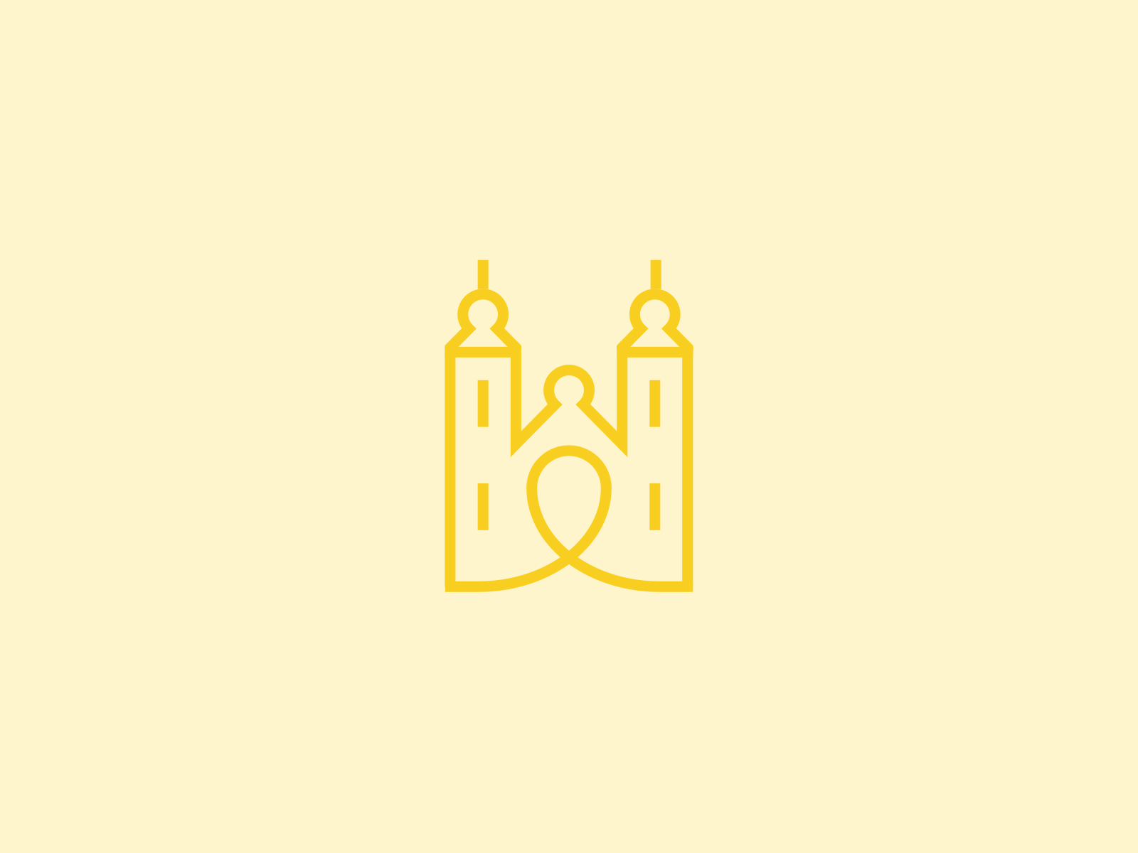 Osijek pictogram for Travelspot afterefects animated icon animation animation 2d architecture branding church europe icon line art logo design motion motion design motion graphics motiongraphics pictogram tourism travel travel agency