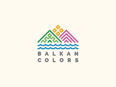 Balkan Colors folk logo mark mountain nature pattern sea symbol tourism tradition travel