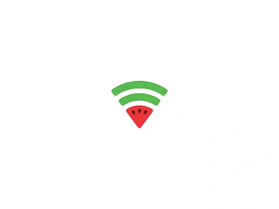 Watermelon Wi-Fi fruit icon internet logo logo design logo designer mark network signal watermelon wifi wireless