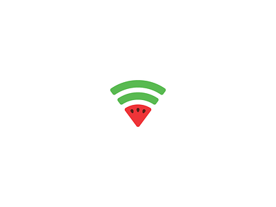 Watermelon Wi-Fi fruit icon internet logo logo design logo designer mark network signal watermelon wifi wireless