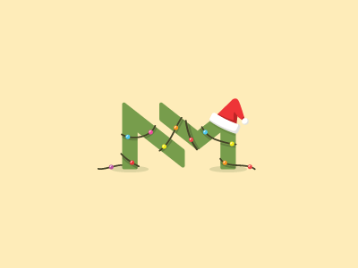 Merry Christmas! advent christmas december holidays illustration letter logo monogram santa winter xmas