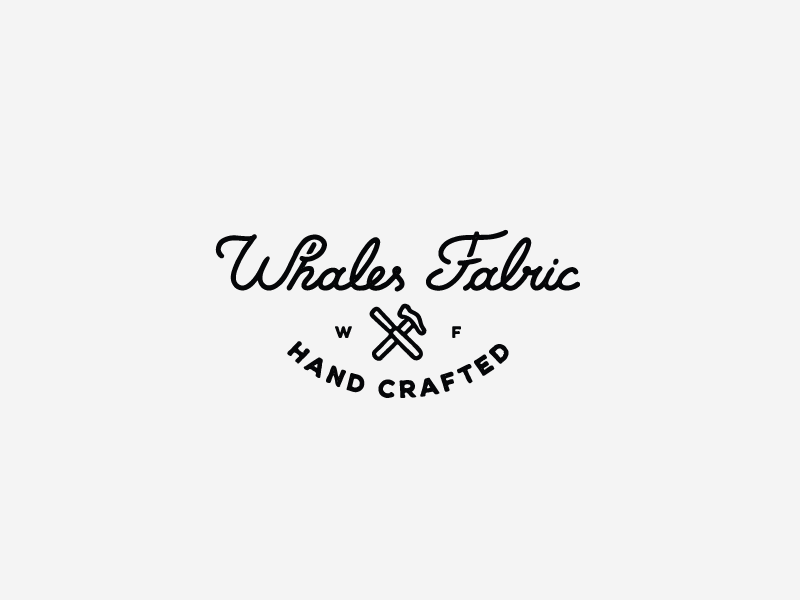 Whales Fabric #1 script font typeface ligature logo designer logotype design logo design logotype australia heritage vintage handmade hand crafted lettering hand lettering logo