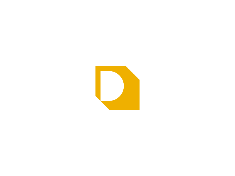 Datacube #2 negative space letter brand identity branding brand strategy brand server computing yellow digital logotype design lettermark letter d logotype logomark logo design logo designer symbol mark logo