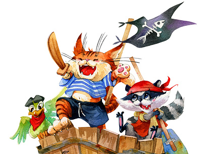 Cute pirates childrens books graphic design kids characters