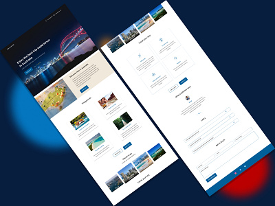 Travel Web Landing Page landing page product design ui uiux visual design website design