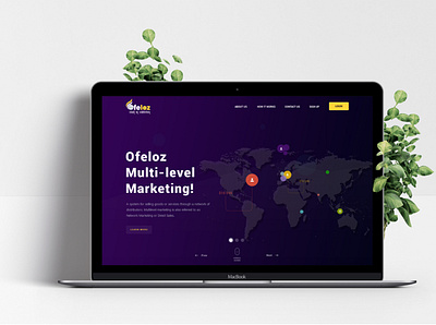 MLM Website branding graphics landing page uiux