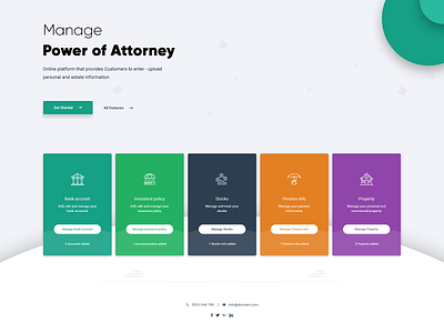 Manage Power Of Attorney design flat illustration typography ui ux web