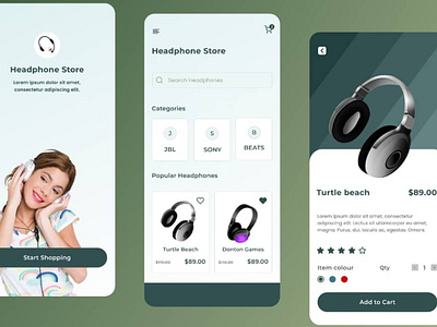 Headphone Store App UI