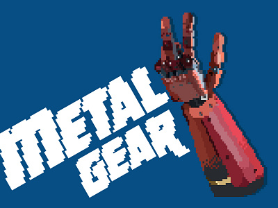 8-bit Big Boss Arm 8 bit 8 bit 8bit big boss illustration metal gear solid metal gear solid five mgsv snake arm venom snake